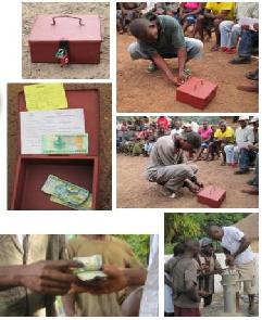 Community organisation to save the users' contribution : the cash box
